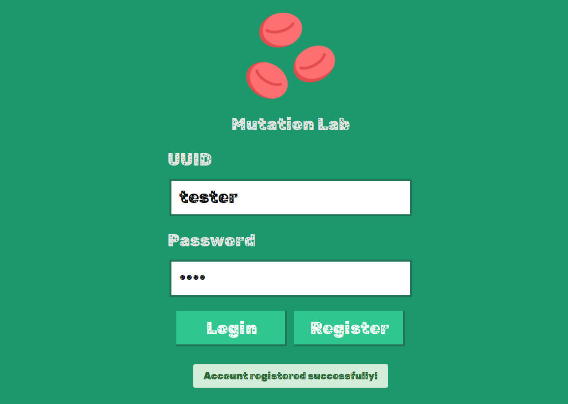 Página de Inicio de Mutation Lab