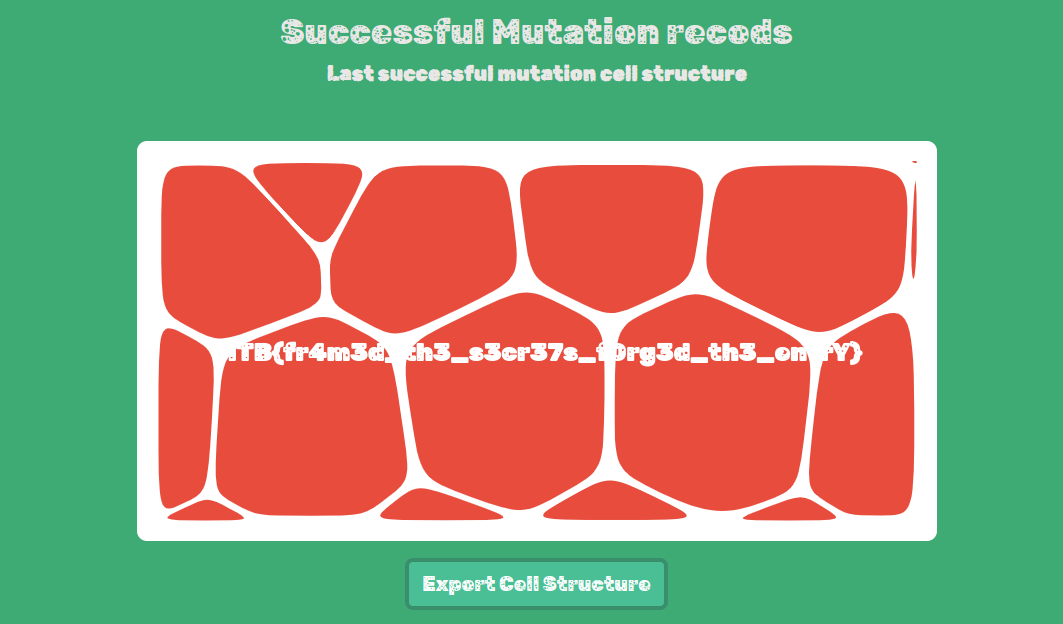 Flag obtenida en el Dashboard de Mutation Lab